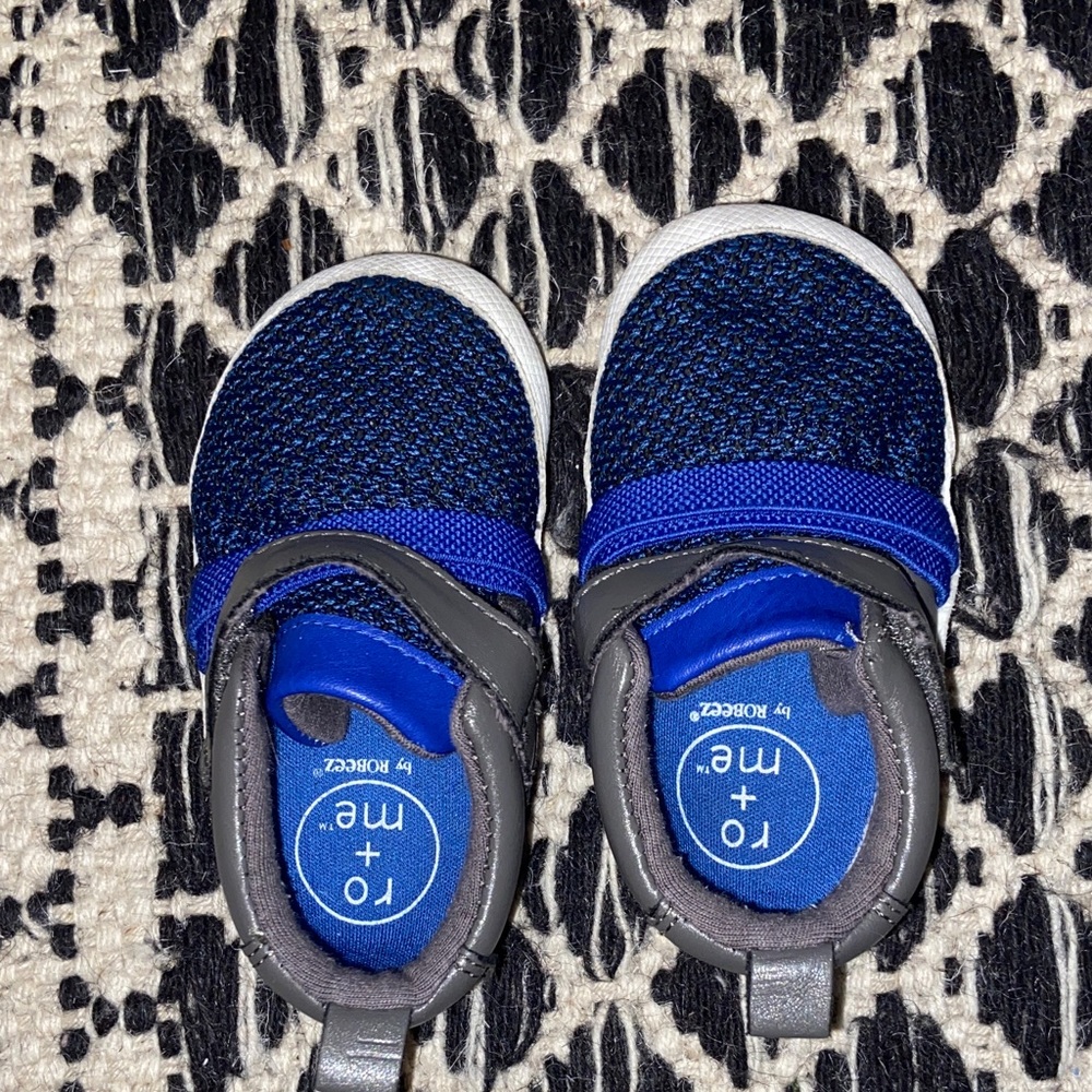 Kids Blue and Gray Sneakers